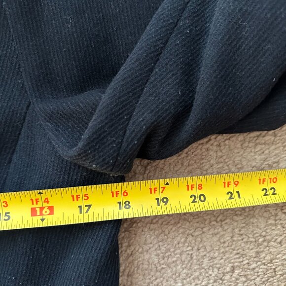 Michael Kors Pea Coat Womens 4 Double Breast Navy Blue Wool Polyester - Picture 12 of 14